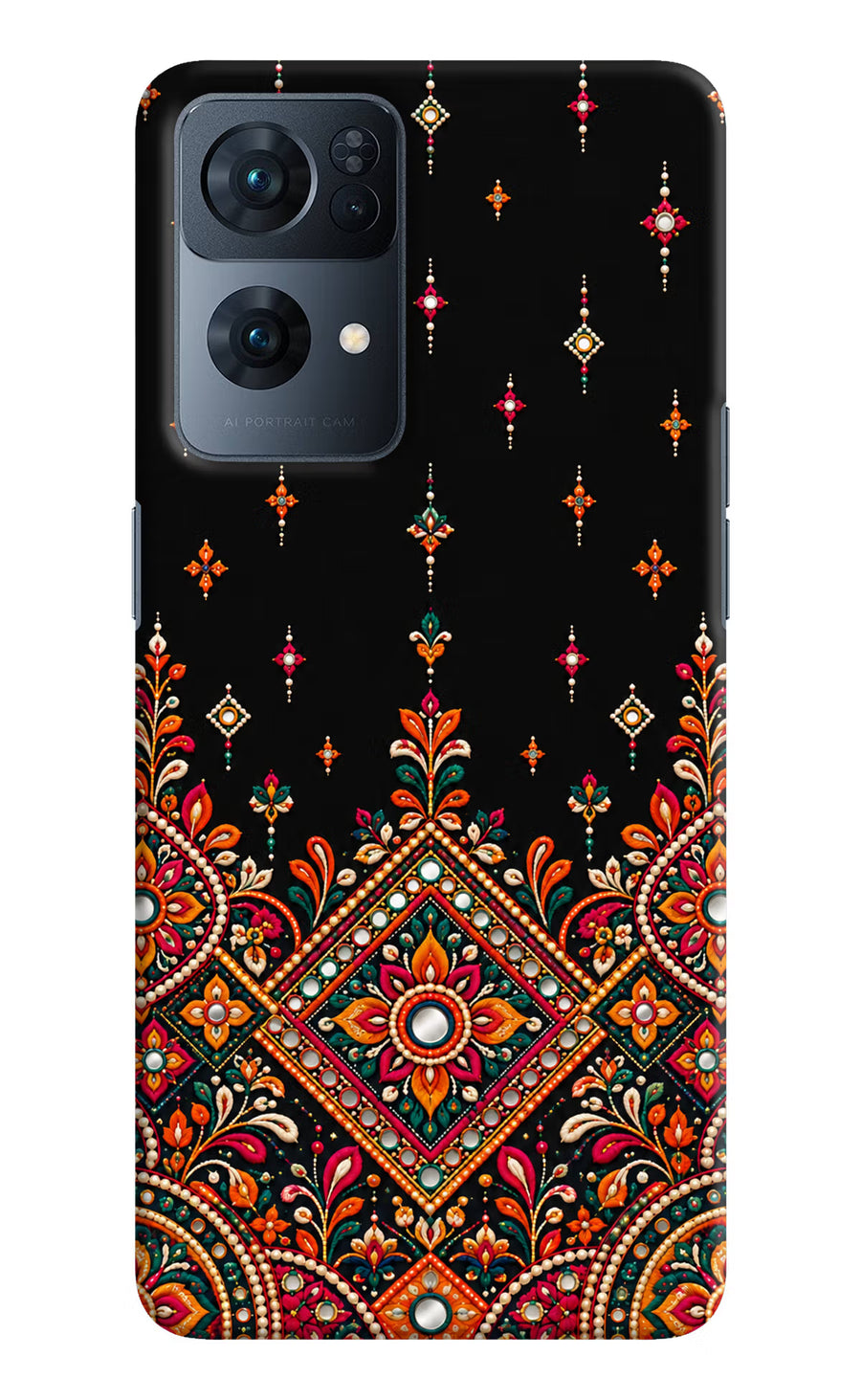 Noir Mehfil Oppo Reno7 Pro 5G Back Cover, Hard case