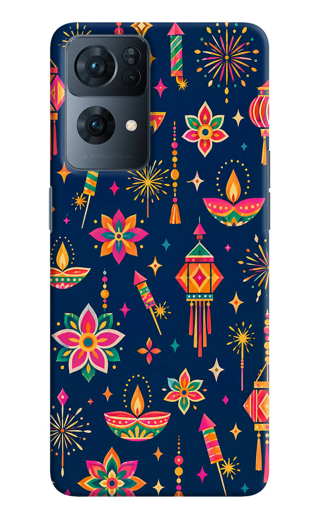 Festive Pop Oppo Reno7 Pro 5G Hard Case Back Cover by Casekaro