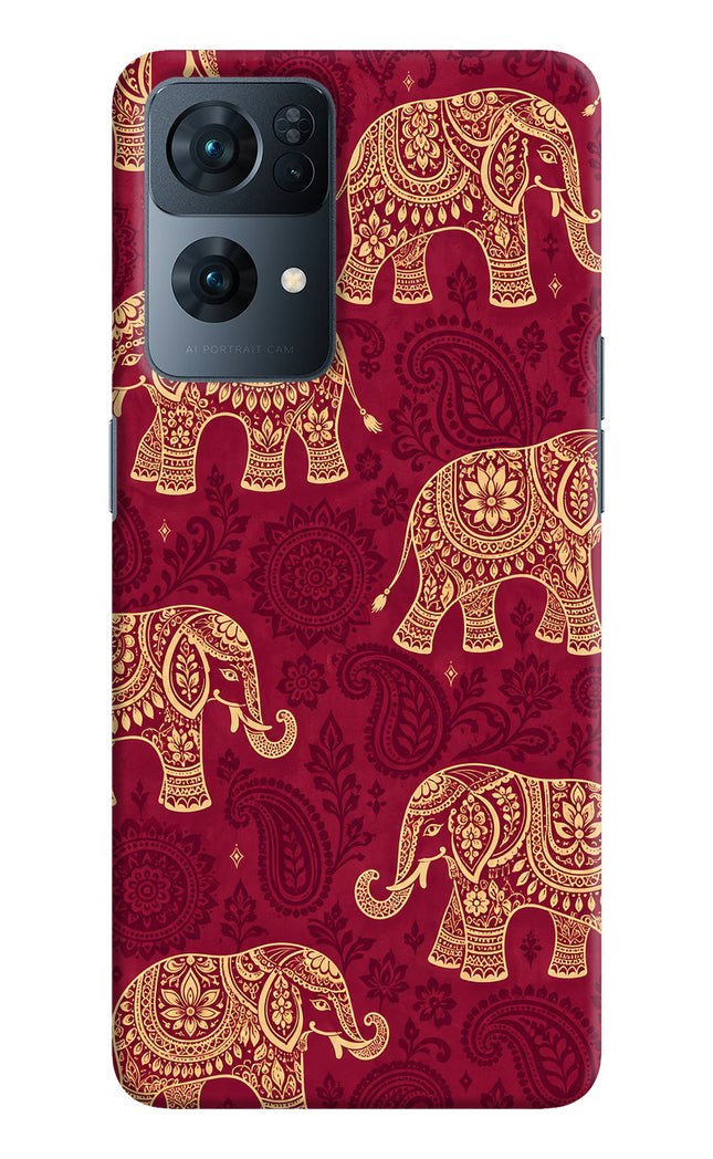 Maroon Elephant Oppo Reno7 Pro 5G Back Cover