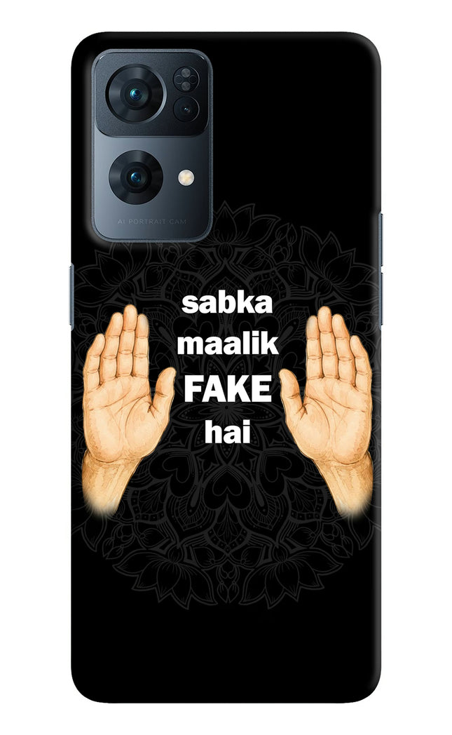 Sabka Malik Fake Oppo Reno7 Pro 5G Hard Case Back Cover by Casekaro