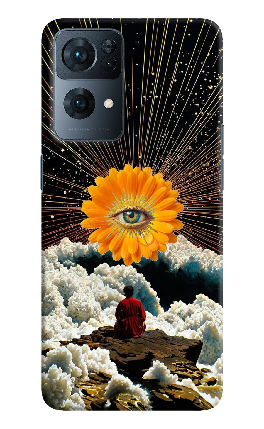 Cosmic Flower Oppo Reno7 Pro 5G Back Cover, Hard case