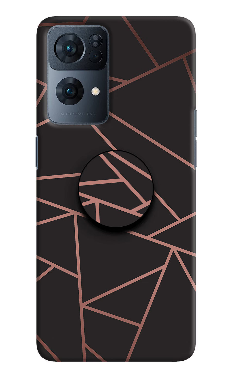 Geometric Pattern Oppo Reno7 Pro 5G Pop Case, Hard case