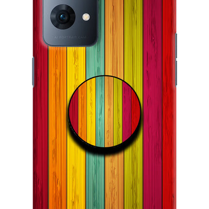 Multicolor Wooden Oppo Reno7 Pro 5G Pop Case by Casekaro