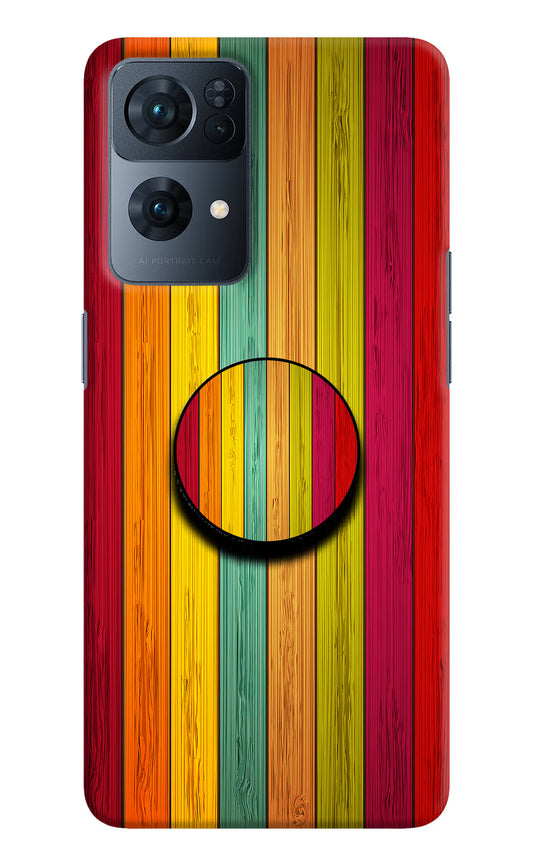 Multicolor Wooden Oppo Reno7 Pro 5G Pop Case by Casekaro