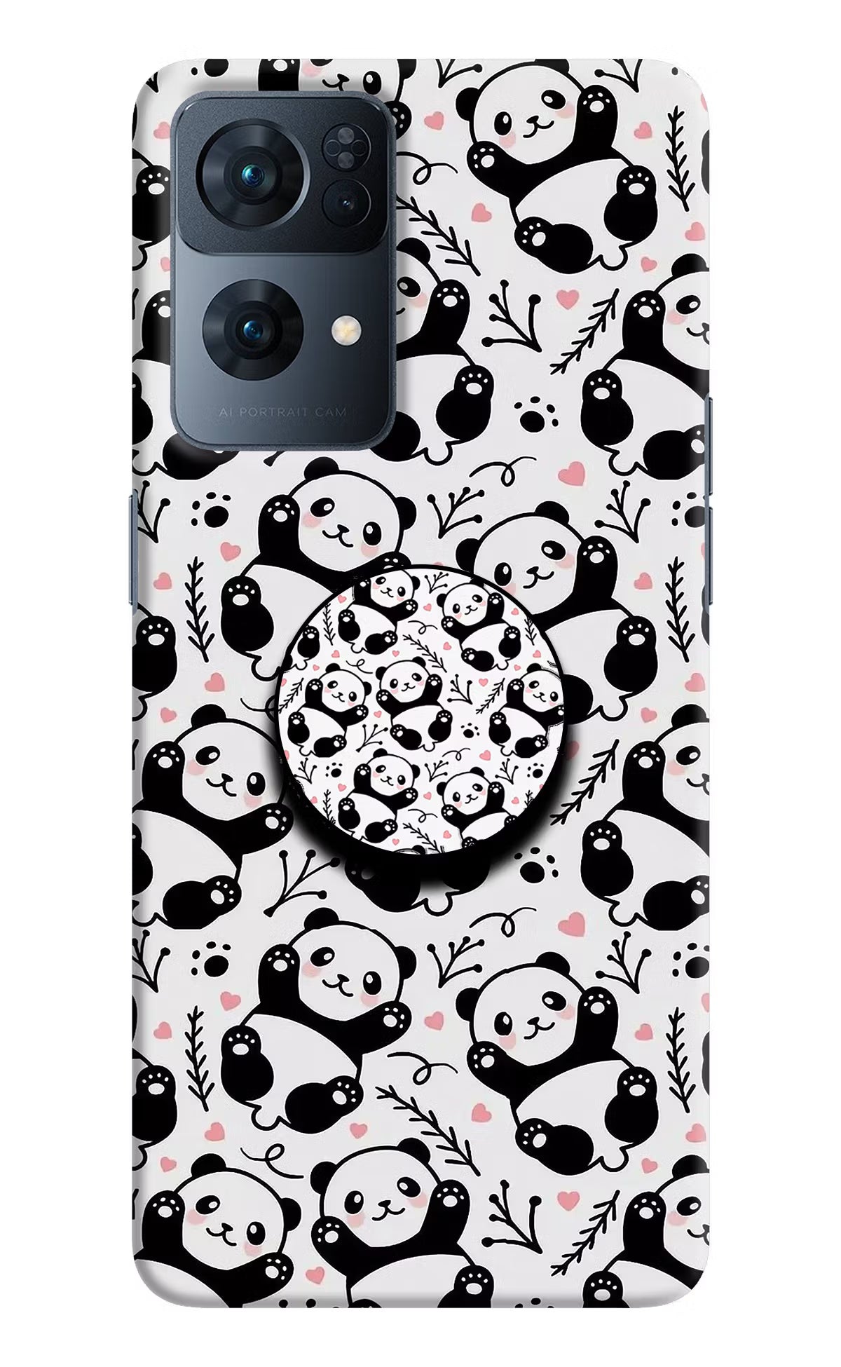 Cute Panda Oppo Reno7 Pro 5G Pop Case by Casekaro