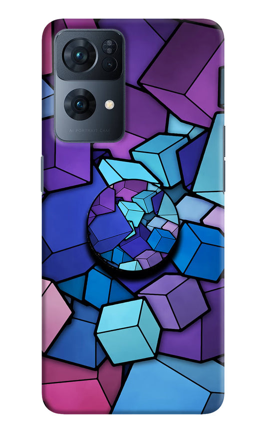 Cubic Abstract Oppo Reno7 Pro 5G Pop Case by Casekaro