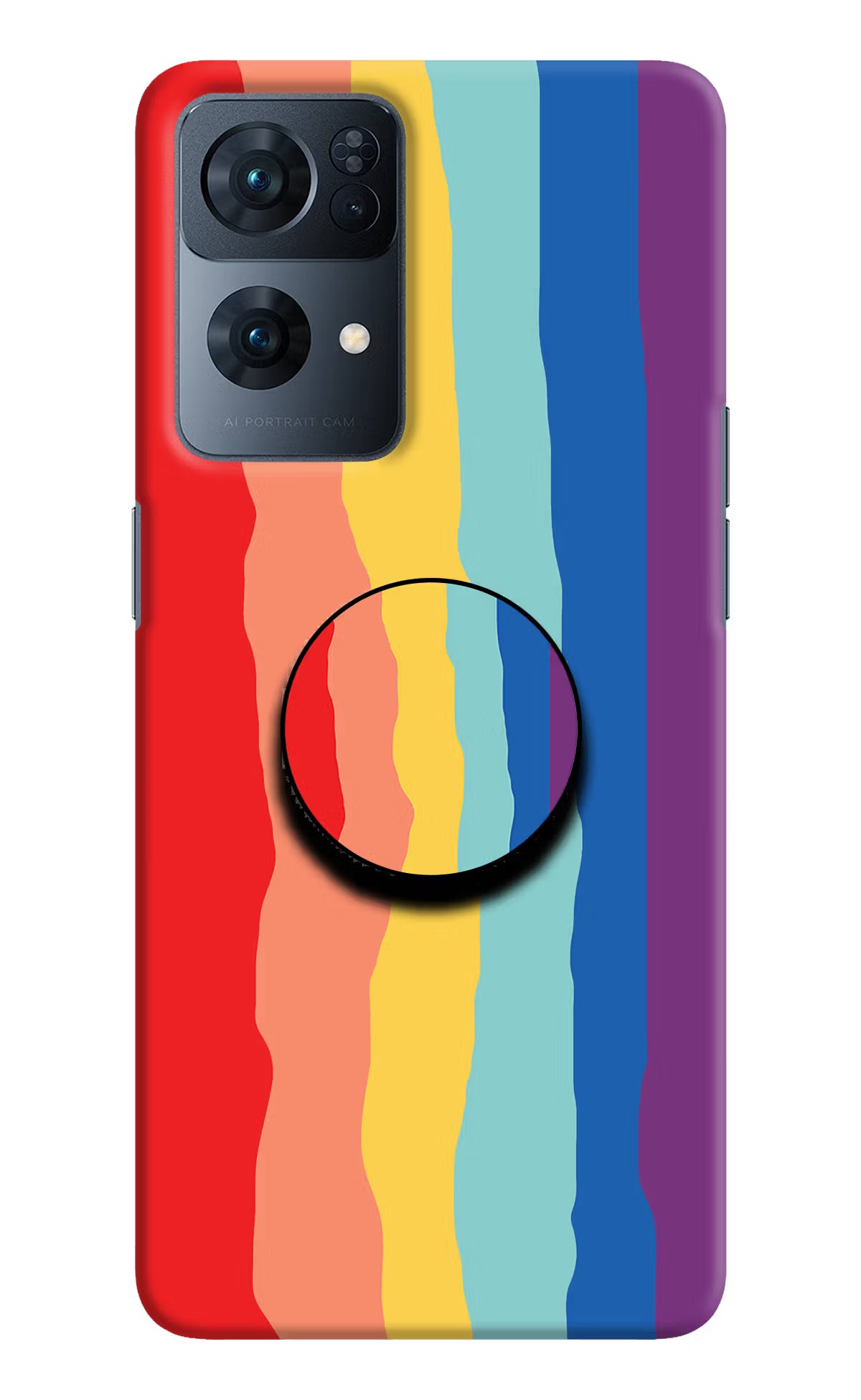 Rainbow Oppo Reno7 Pro 5G Pop Case by Casekaro