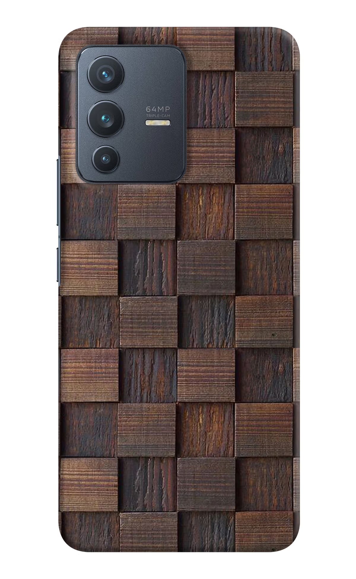 Wooden Cube Design Vivo V23 5G Hard Case Back Cover by Casekaro