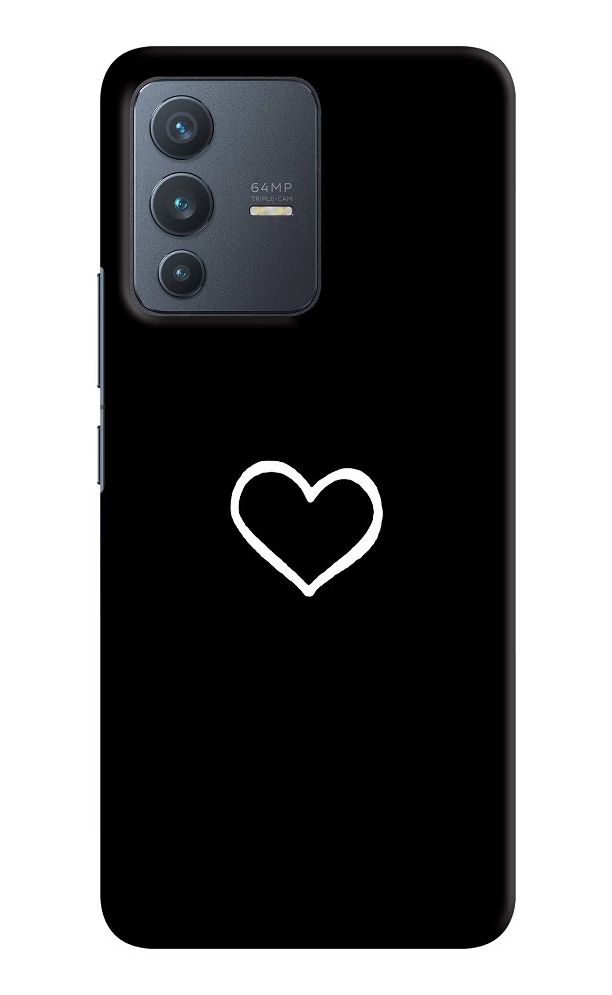 Heart Vivo V23 5G Hard Case Back Cover by Casekaro