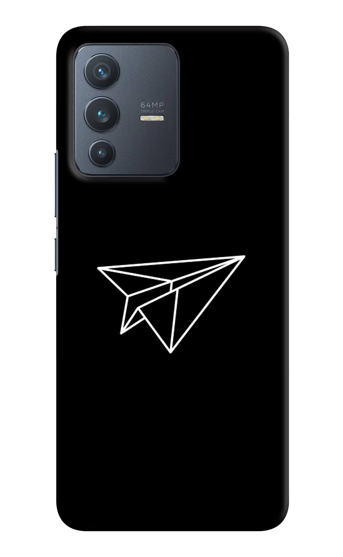 Paper Plane White Vivo V23 5G Hard Case Back Cover by Casekaro