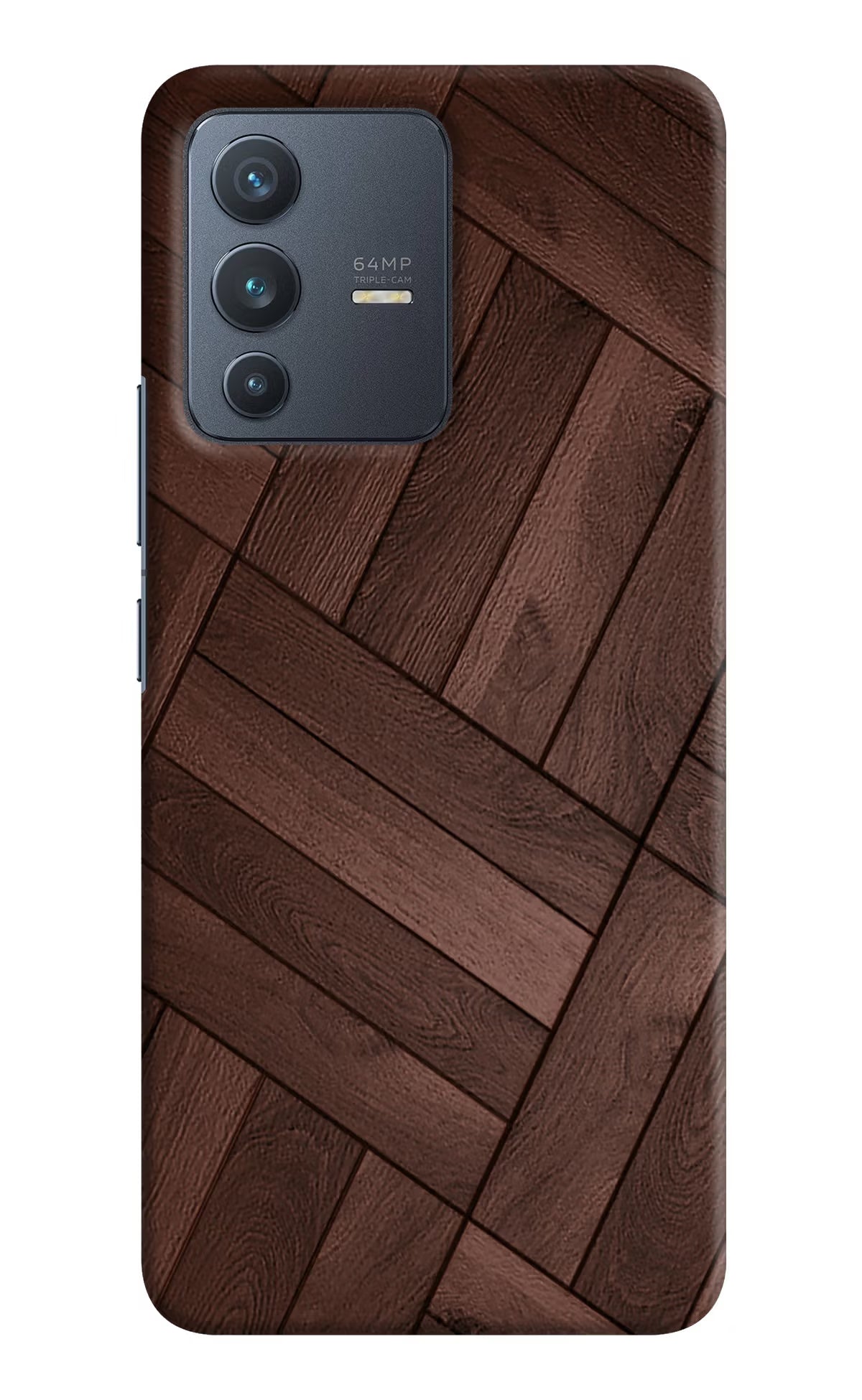 Wooden Texture Design Vivo V23 5G Hard Case Back Cover by Casekaro