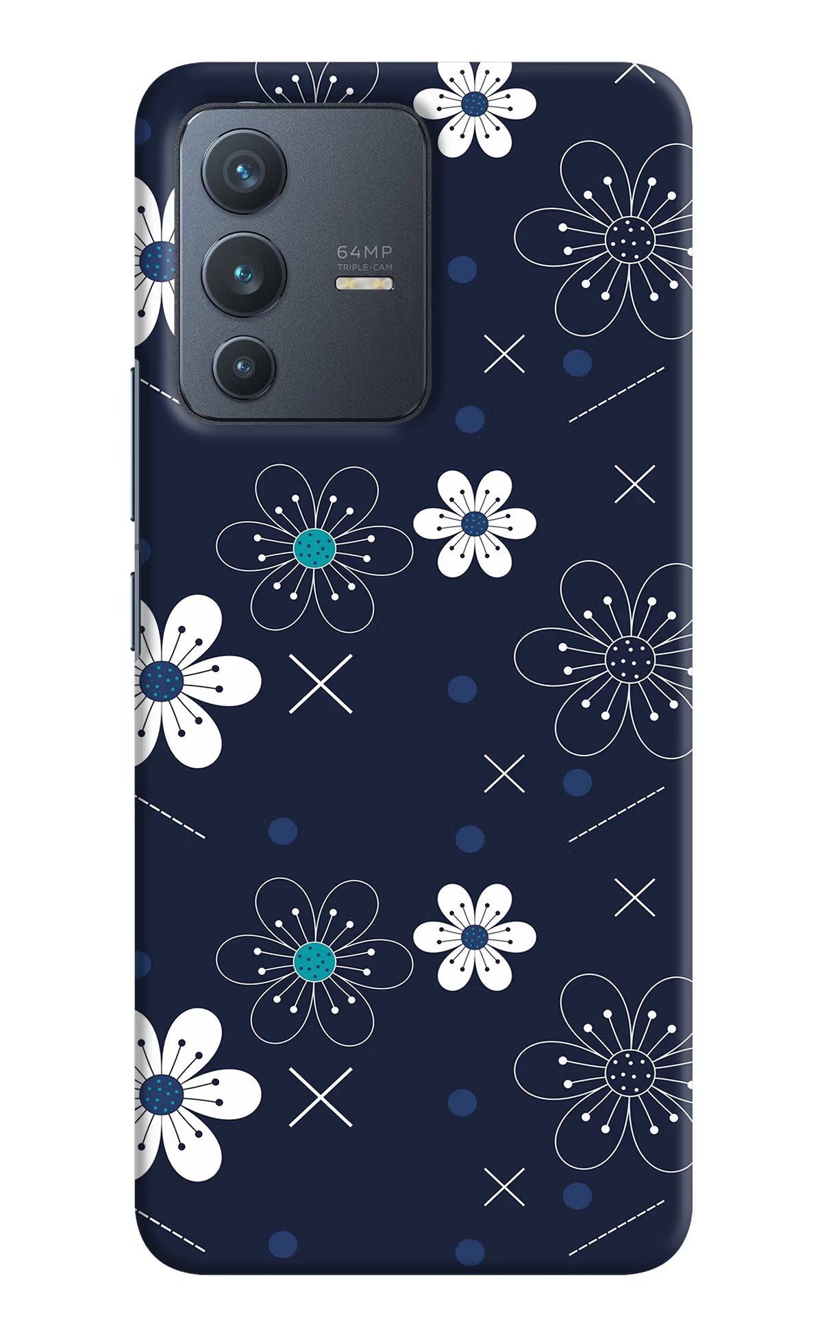 Flowers Vivo V23 5G Hard Case Back Cover by Casekaro