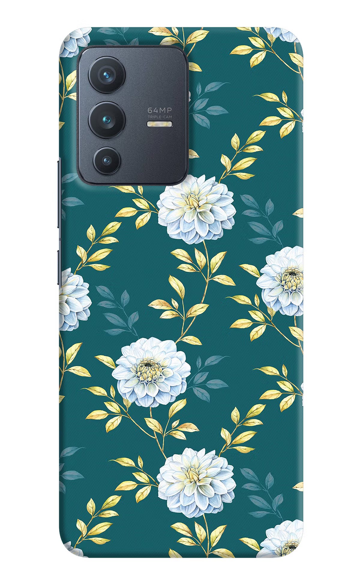 Flowers Vivo V23 5G Hard Case Back Cover by Casekaro