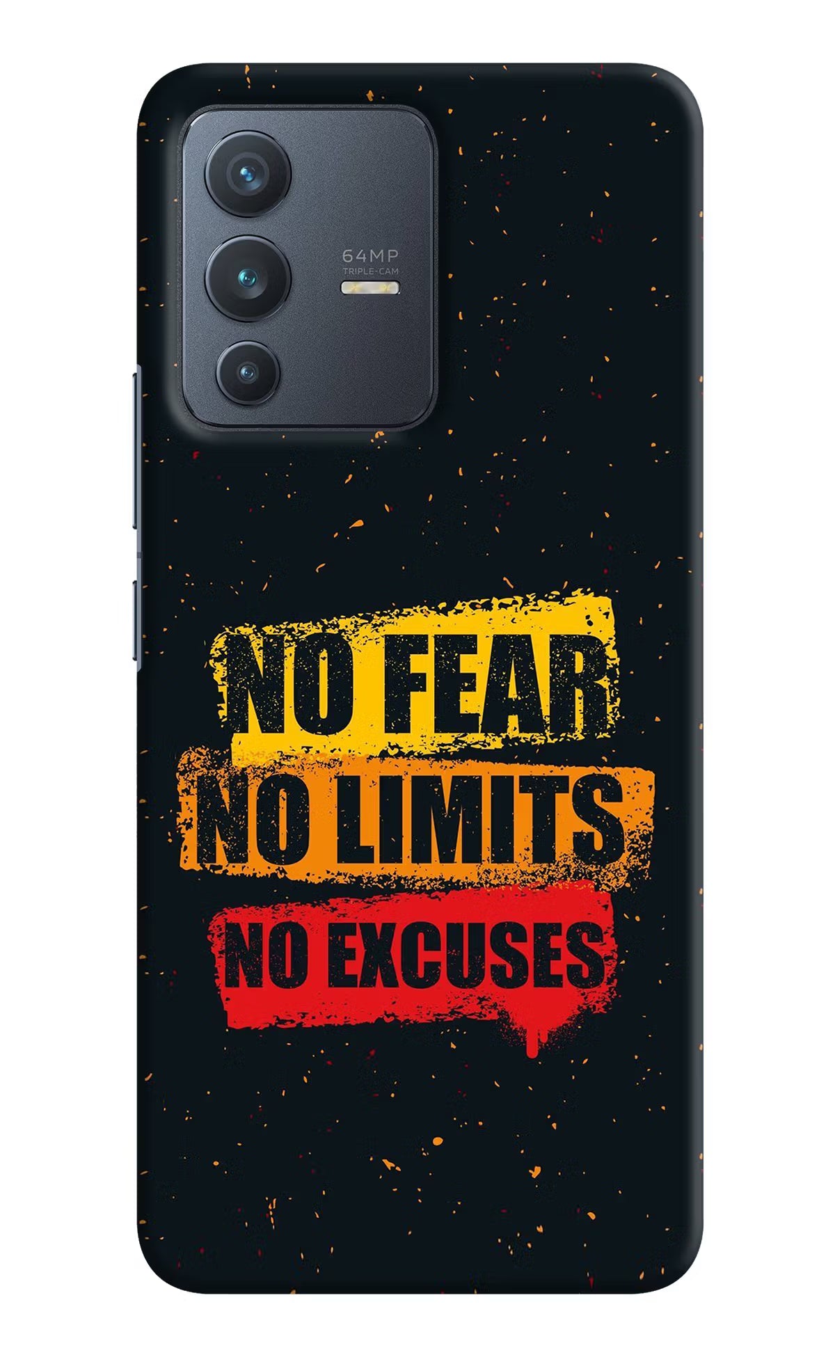 No Fear No Limits No Excuse Vivo V23 5G Hard Case Back Cover by Casekaro