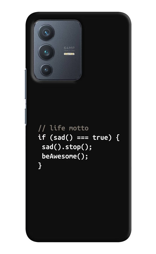 Life Motto Code Vivo V23 5G Hard Case Back Cover by Casekaro