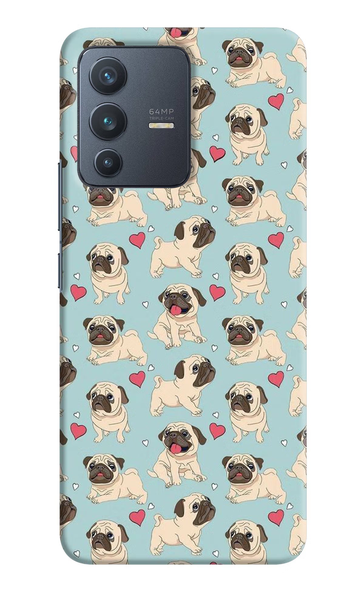 Pug Dog Vivo V23 5G Hard Case Back Cover by Casekaro