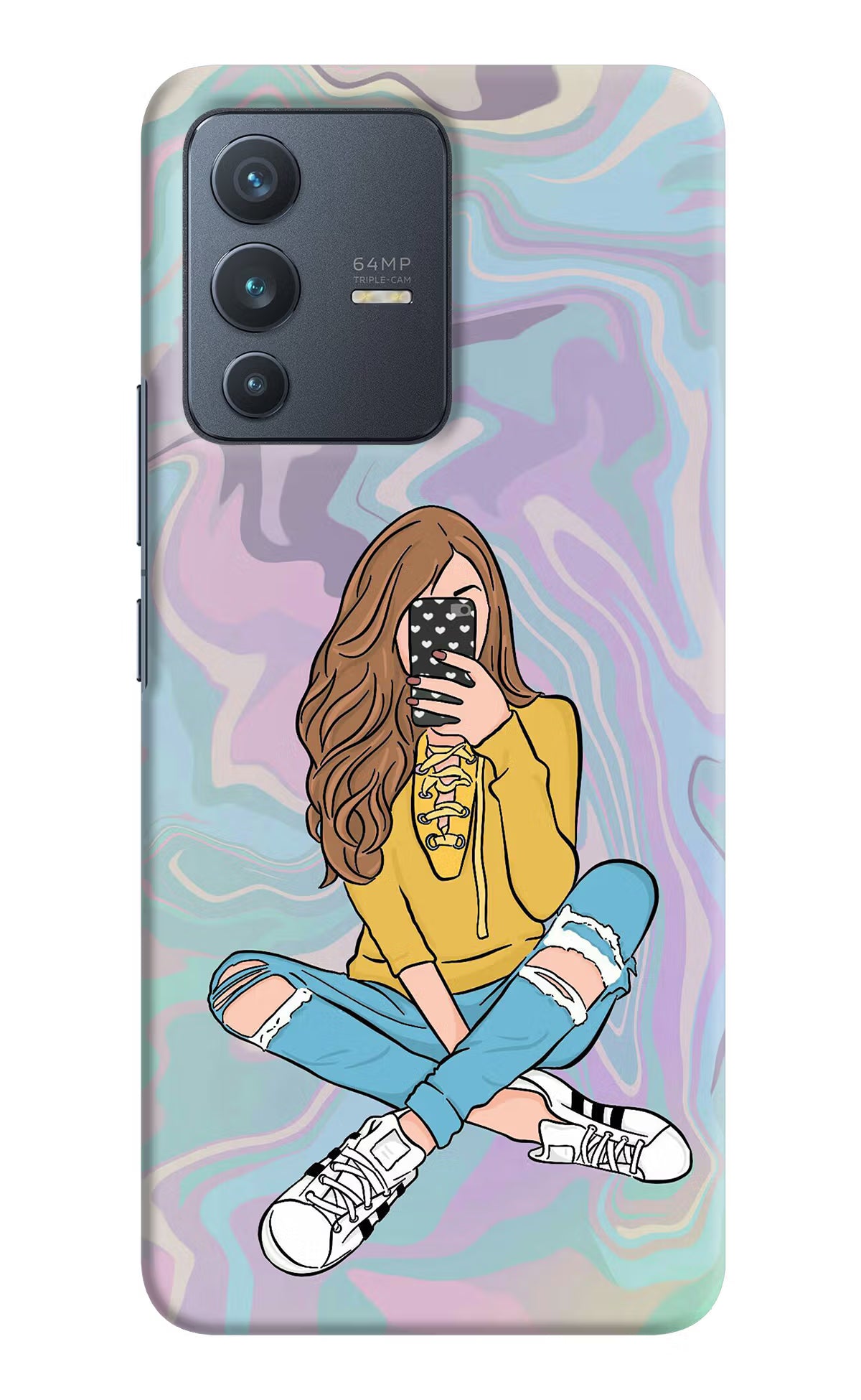 Selfie Girl Vivo V23 5G Hard Case Back Cover by Casekaro