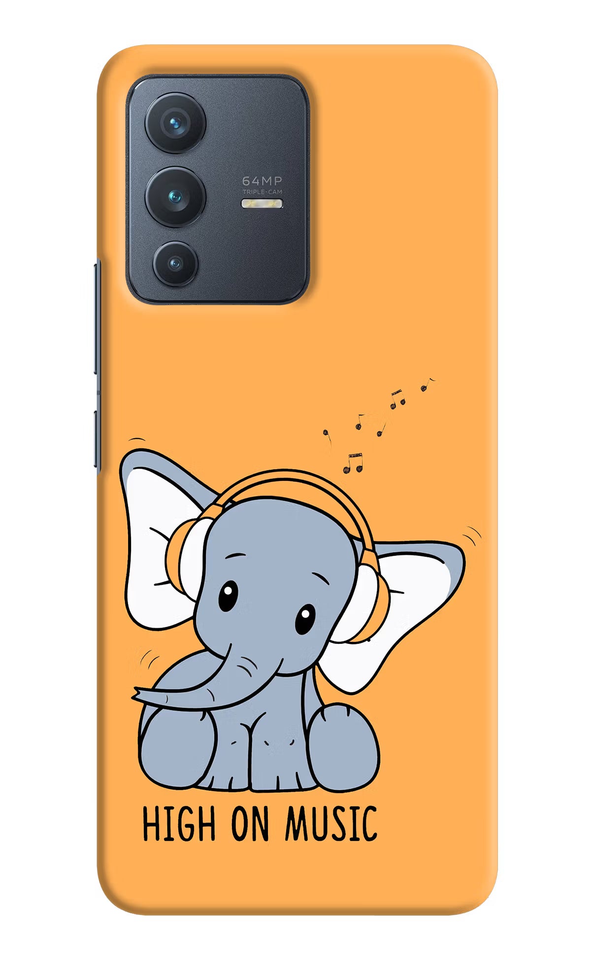 High On Music Vivo V23 5G Hard Case Back Cover by Casekaro