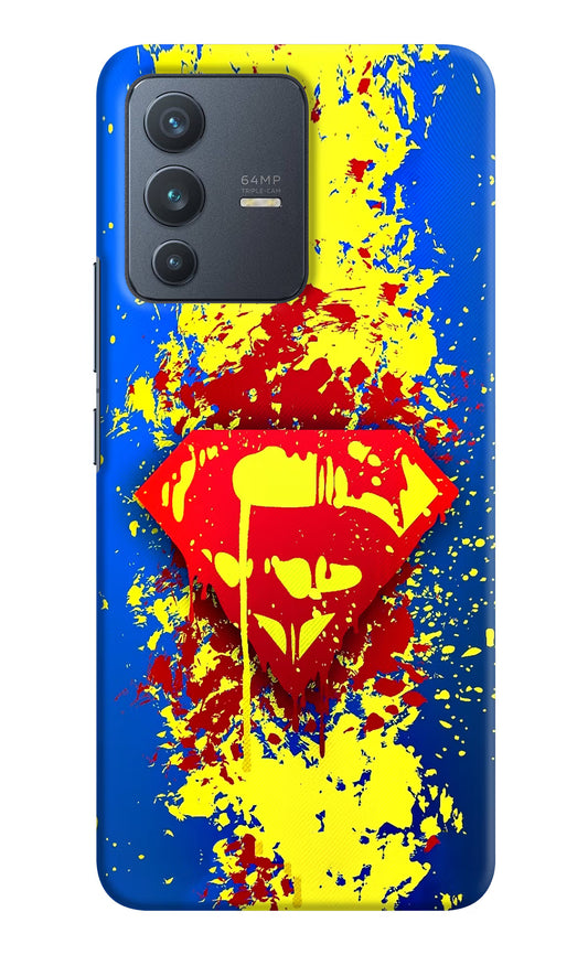 Superman logo Vivo V23 5G Hard Case Back Cover by Casekaro