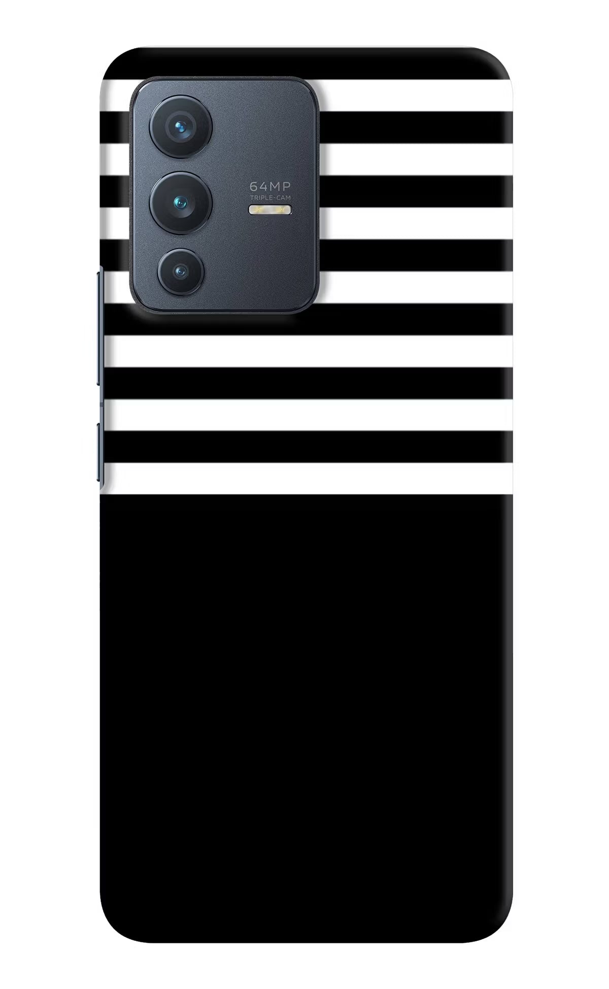 Black and White Print Vivo V23 5G Hard Case Back Cover by Casekaro