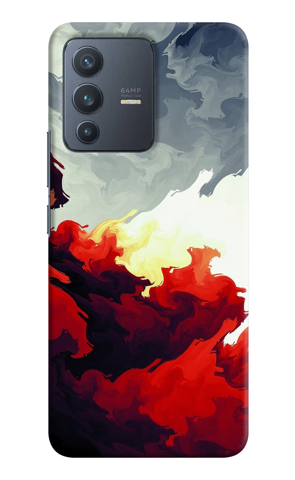 Fire Cloud Vivo V23 5G Hard Case Back Cover by Casekaro