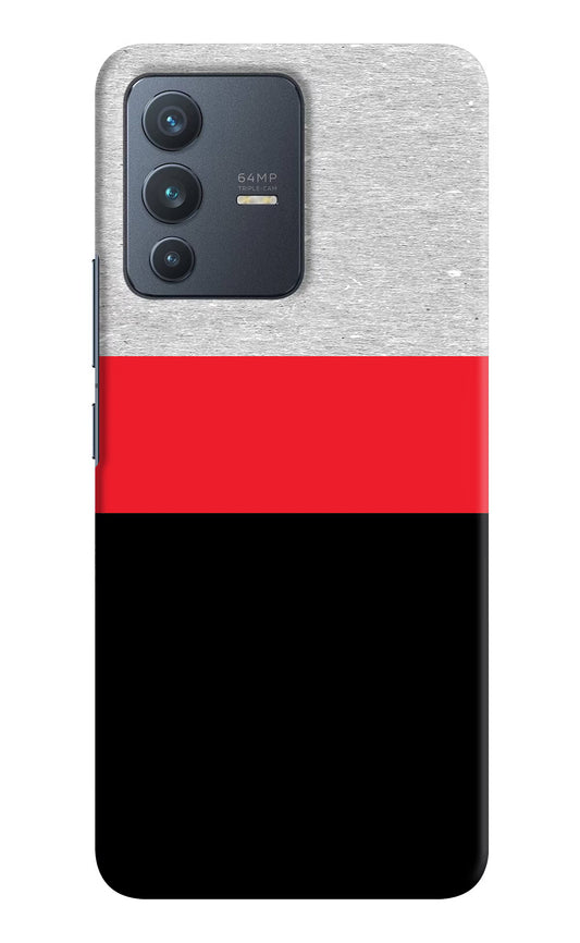 Tri Color Pattern Vivo V23 5G Hard Case Back Cover by Casekaro