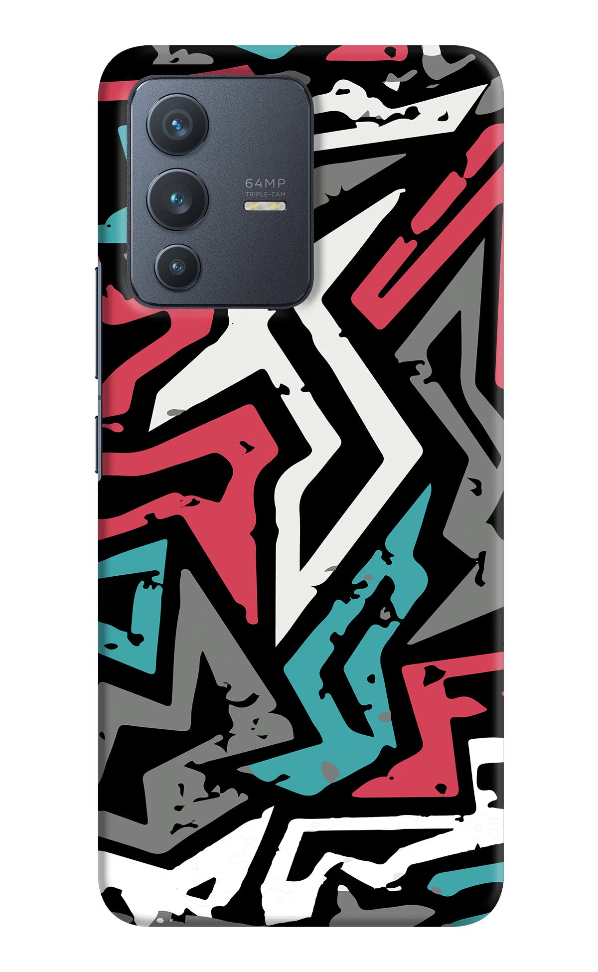 Geometric Graffiti Vivo V23 5G Hard Case Back Cover by Casekaro
