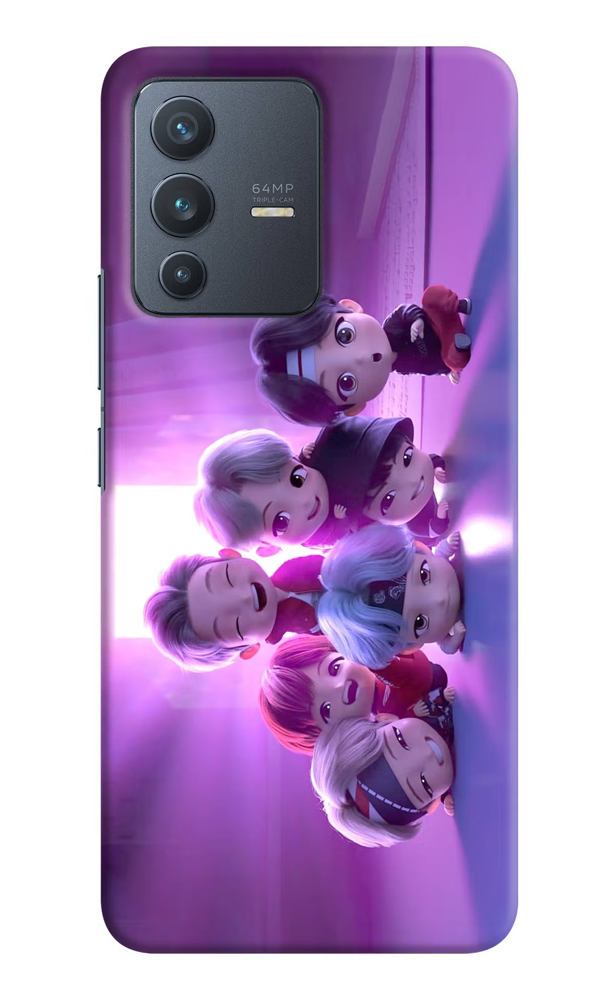 BTS Chibi Vivo V23 5G Hard Case Back Cover by Casekaro