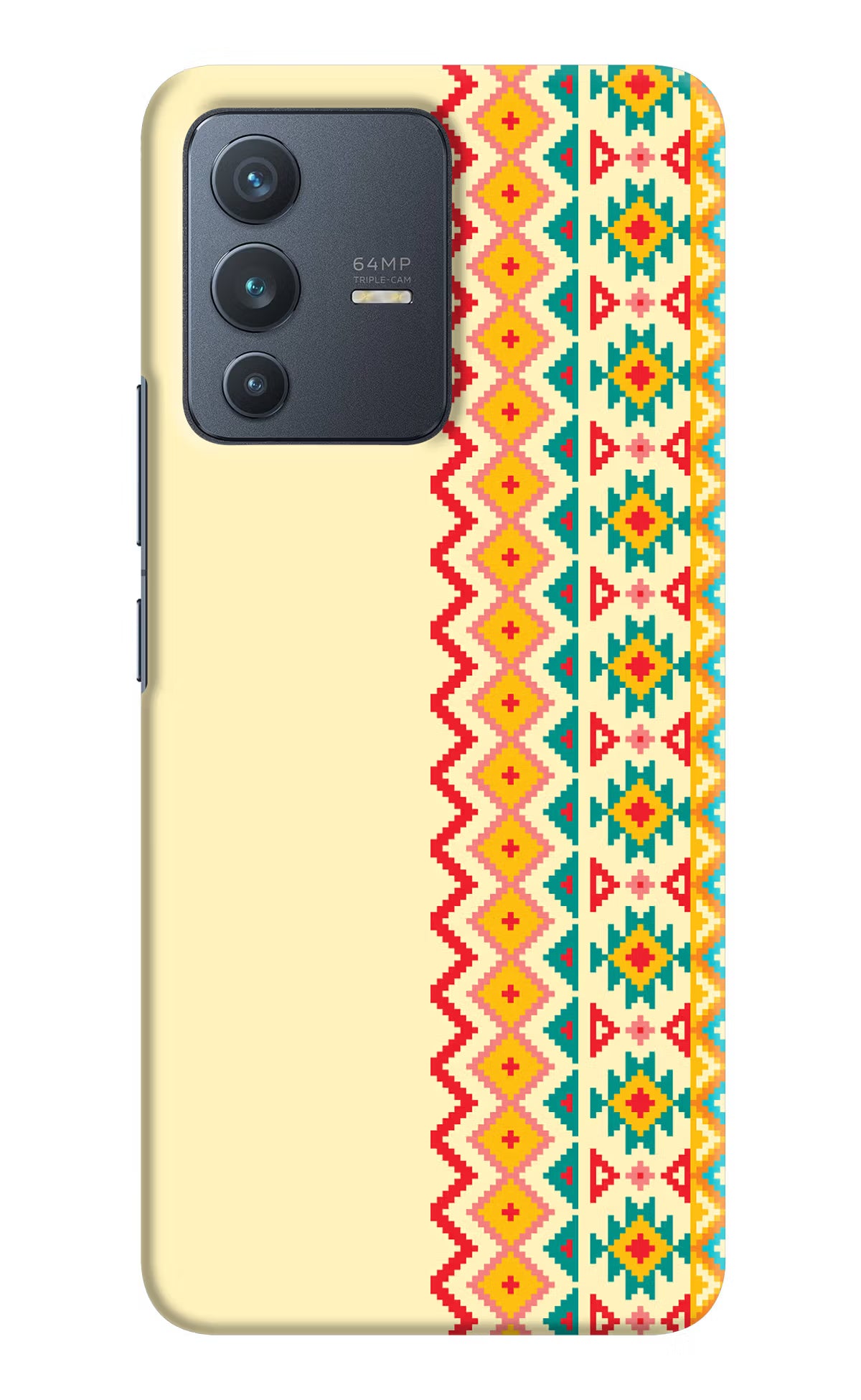 Ethnic Seamless Vivo V23 5G Hard Case Back Cover by Casekaro