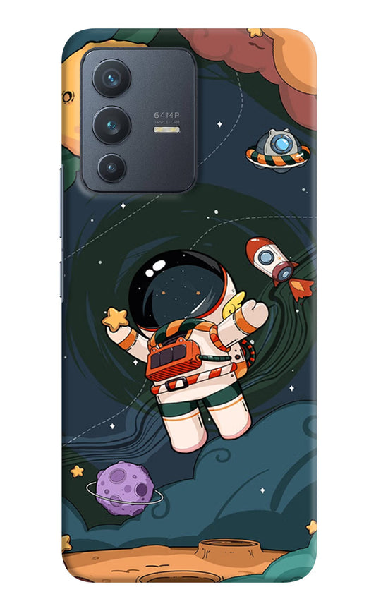 Cartoon Astronaut Vivo V23 5G Hard Case Back Cover by Casekaro