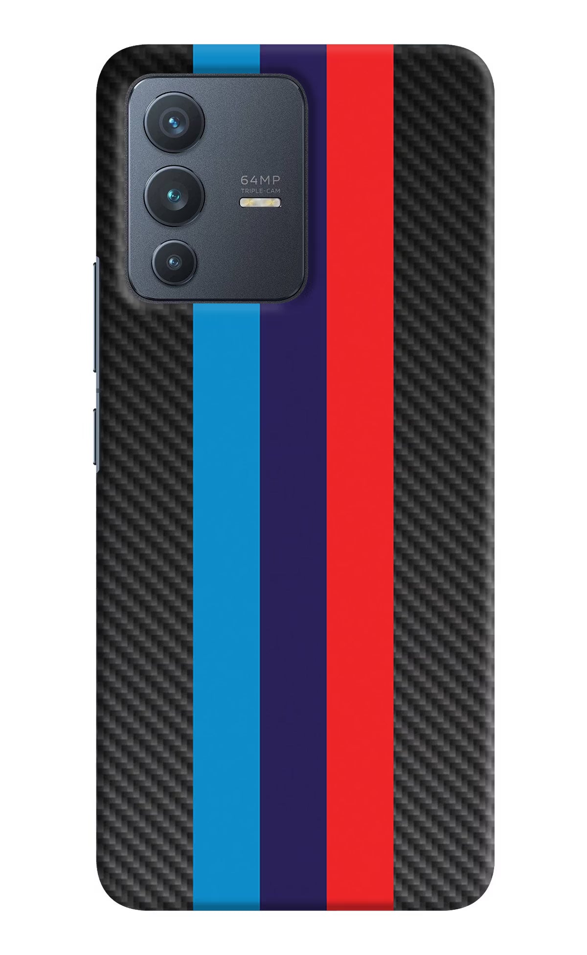 BMW Stripes Pattern Vivo V23 5G Hard Case Back Cover by Casekaro