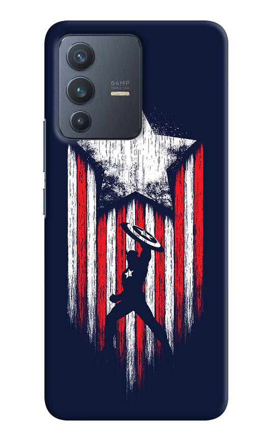 Captain America Marvel Art Vivo V23 5G Hard Case Back Cover by Casekaro
