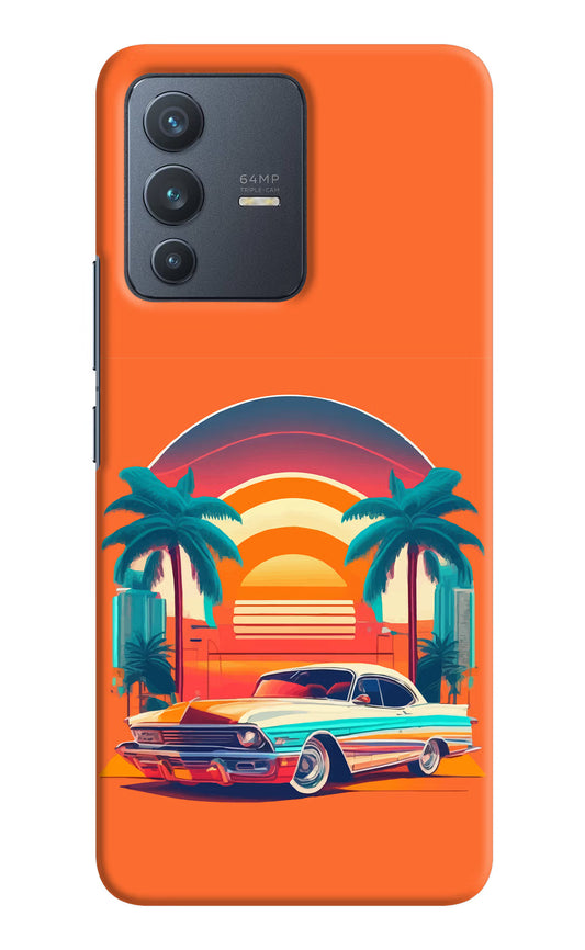 Palm Drive 80s Vivo V23 5G Hard Case Back Cover by Casekaro