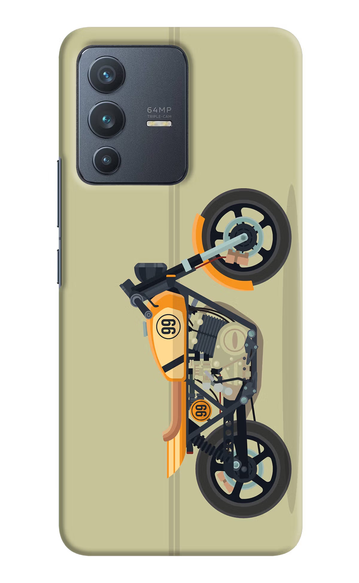 Vertical Speedster Vivo V23 5G Hard Case Back Cover by Casekaro