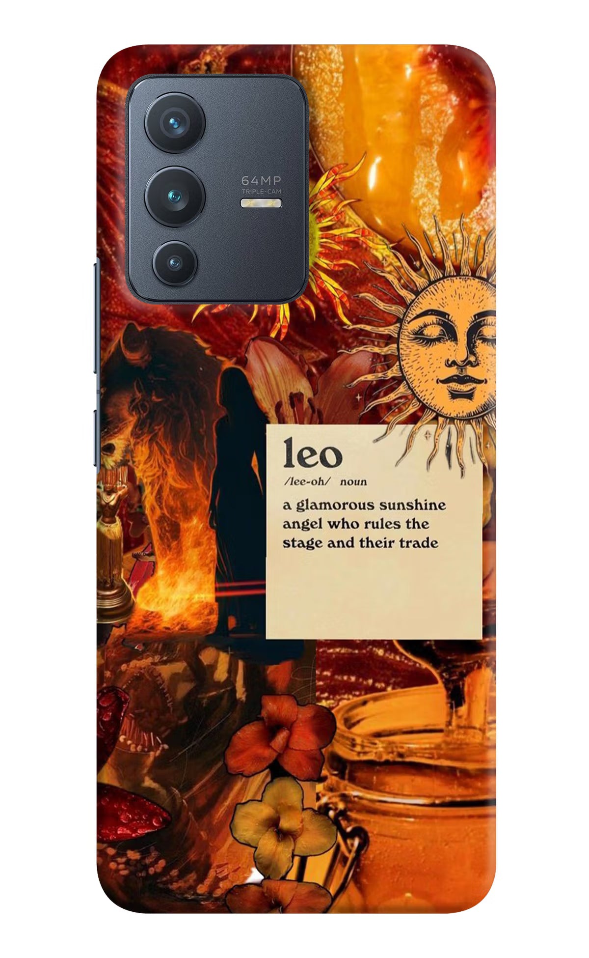 Leo Zodiac Vivo V23 5G Hard Case Back Cover by Casekaro