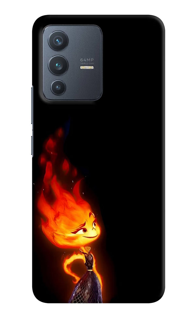 Ember Flame Vivo V23 5G Hard Case Back Cover by Casekaro