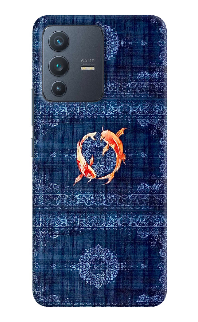 Koi Blue Vivo V23 5G Hard Case Back Cover by Casekaro