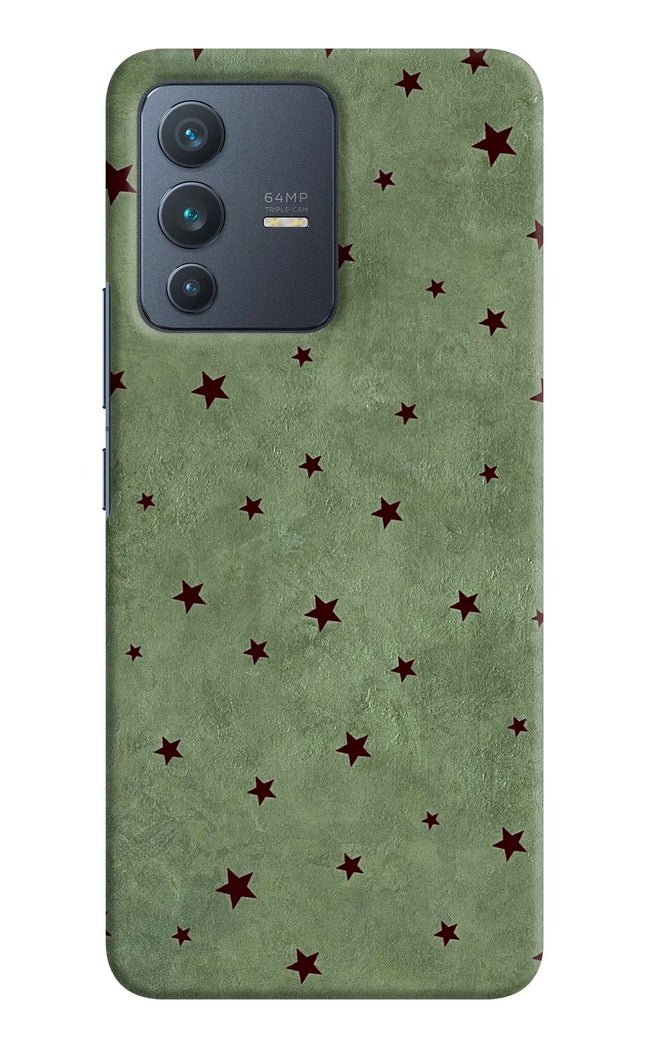 Green Stars Vivo V23 5G Hard Case Back Cover by Casekaro