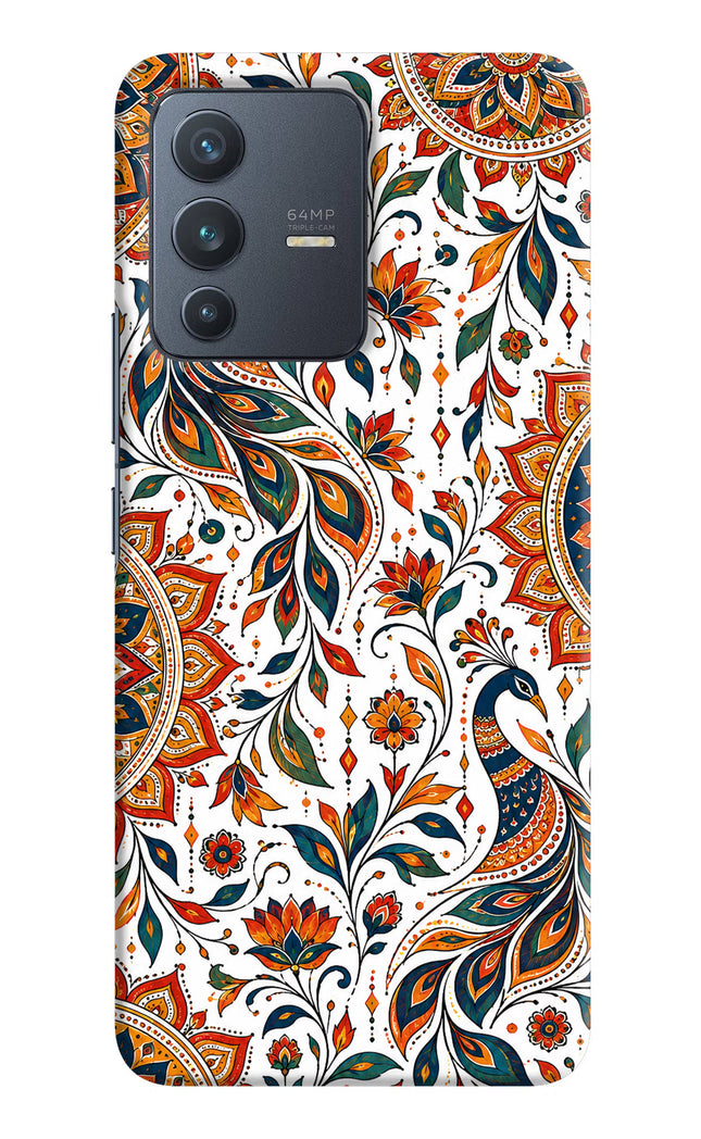 White Mayura Vivo V23 5G Hard Case Back Cover by Casekaro