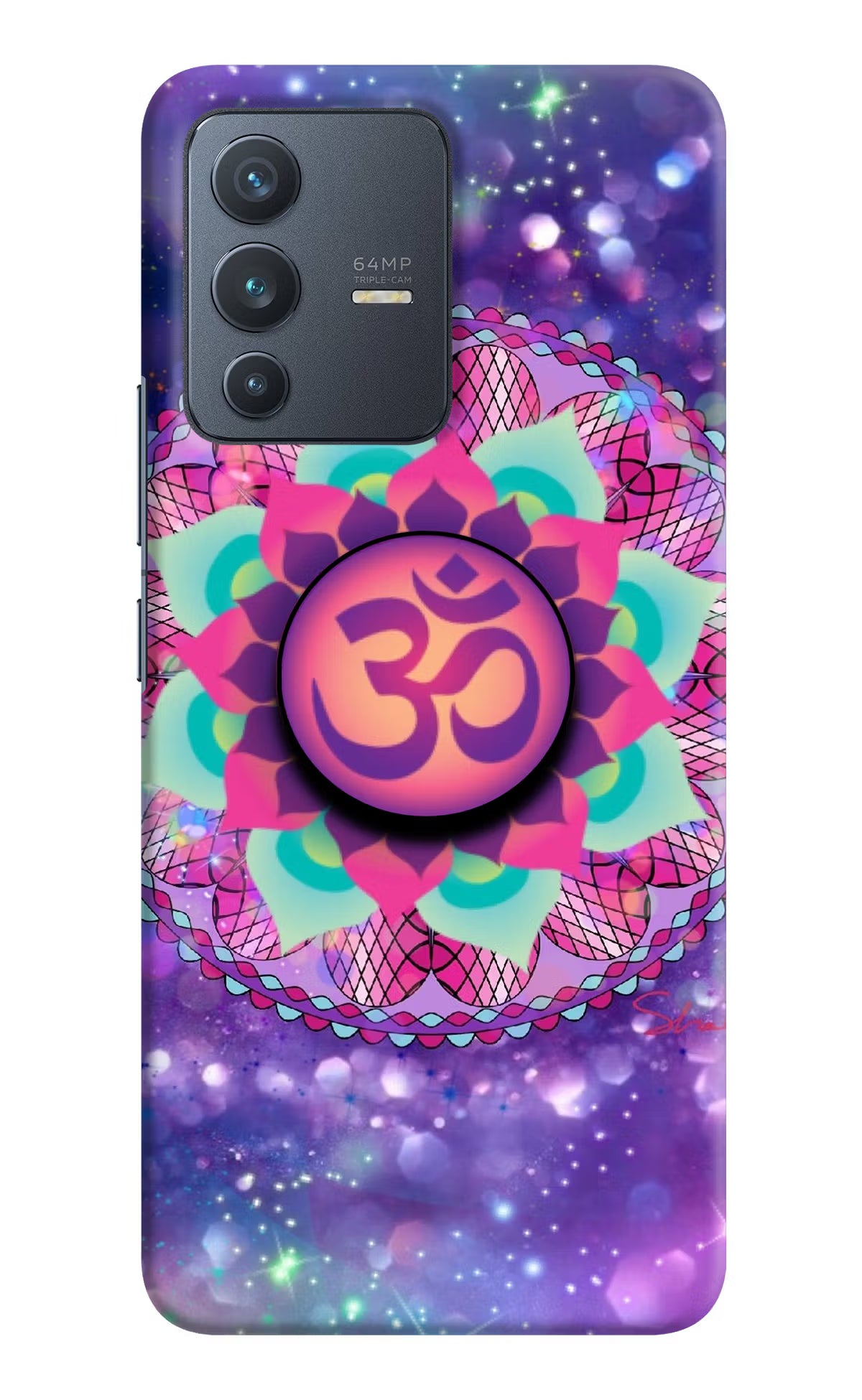 Om Purple Vivo V23 5G Pop Case by Casekaro