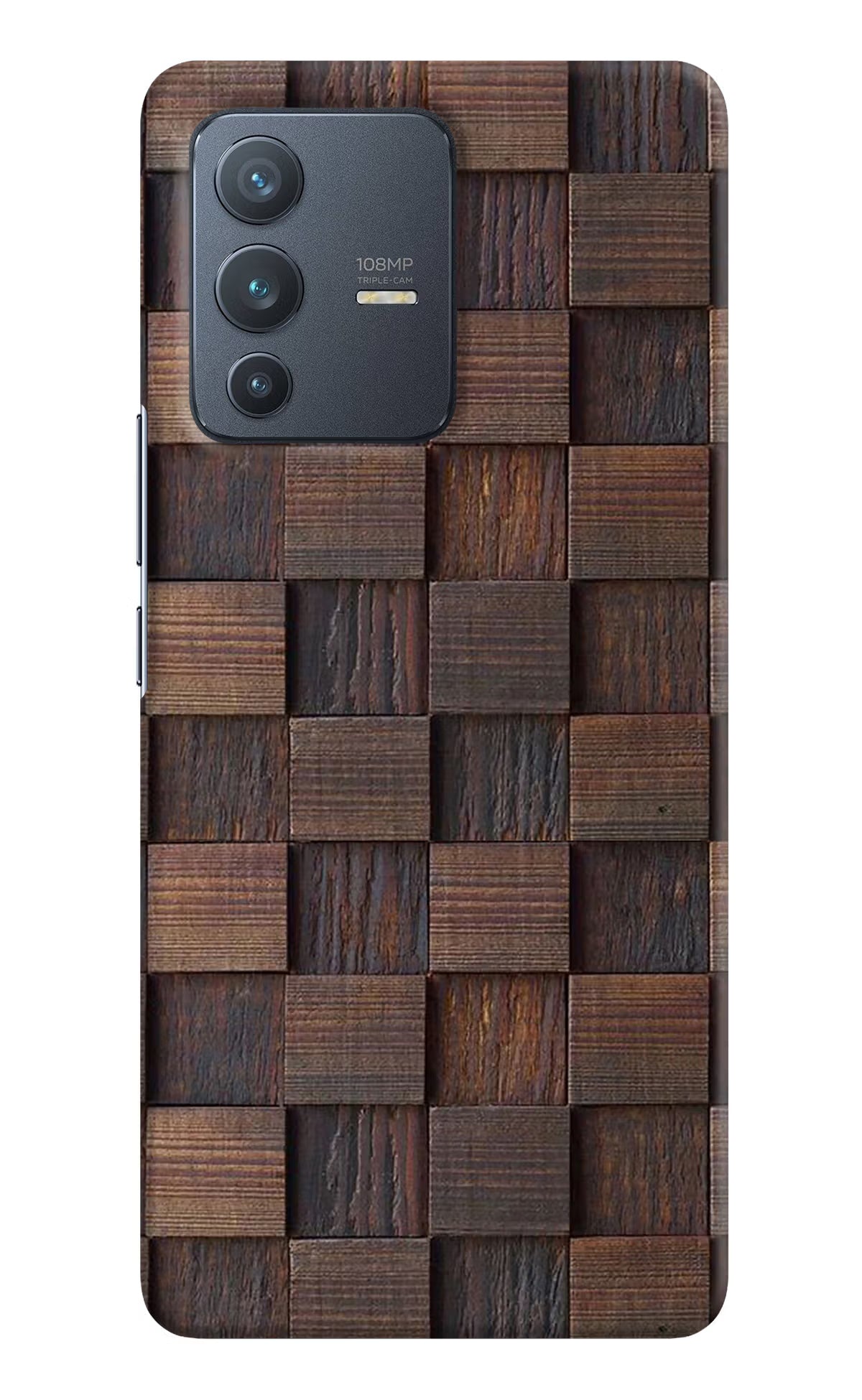 Wooden Cube Design Vivo V23 Pro 5G Hard Case Back Cover by Casekaro