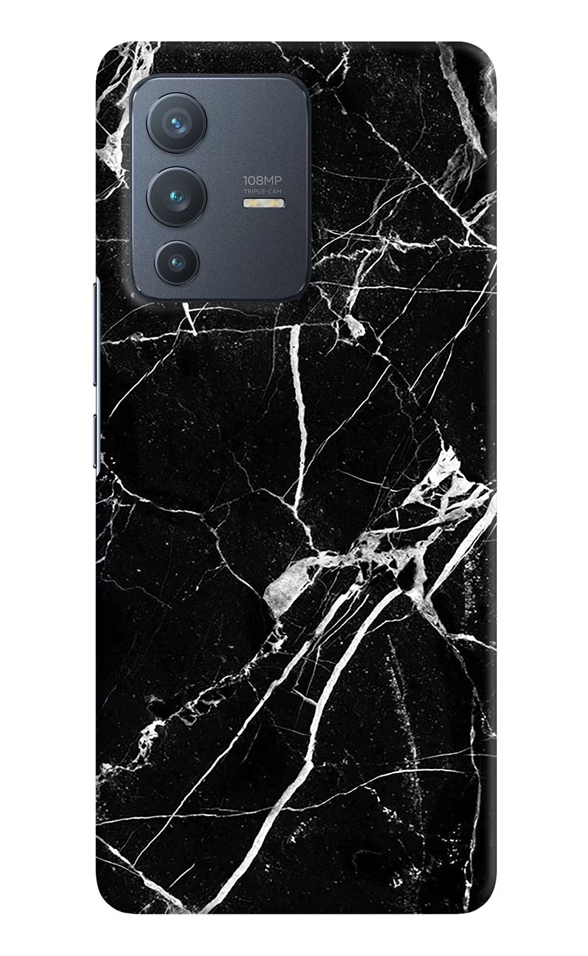 Black Marble Pattern Vivo V23 Pro 5G Hard Case Back Cover by Casekaro