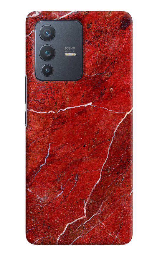 Red Marble Design Vivo V23 Pro 5G Hard Case Back Cover by Casekaro