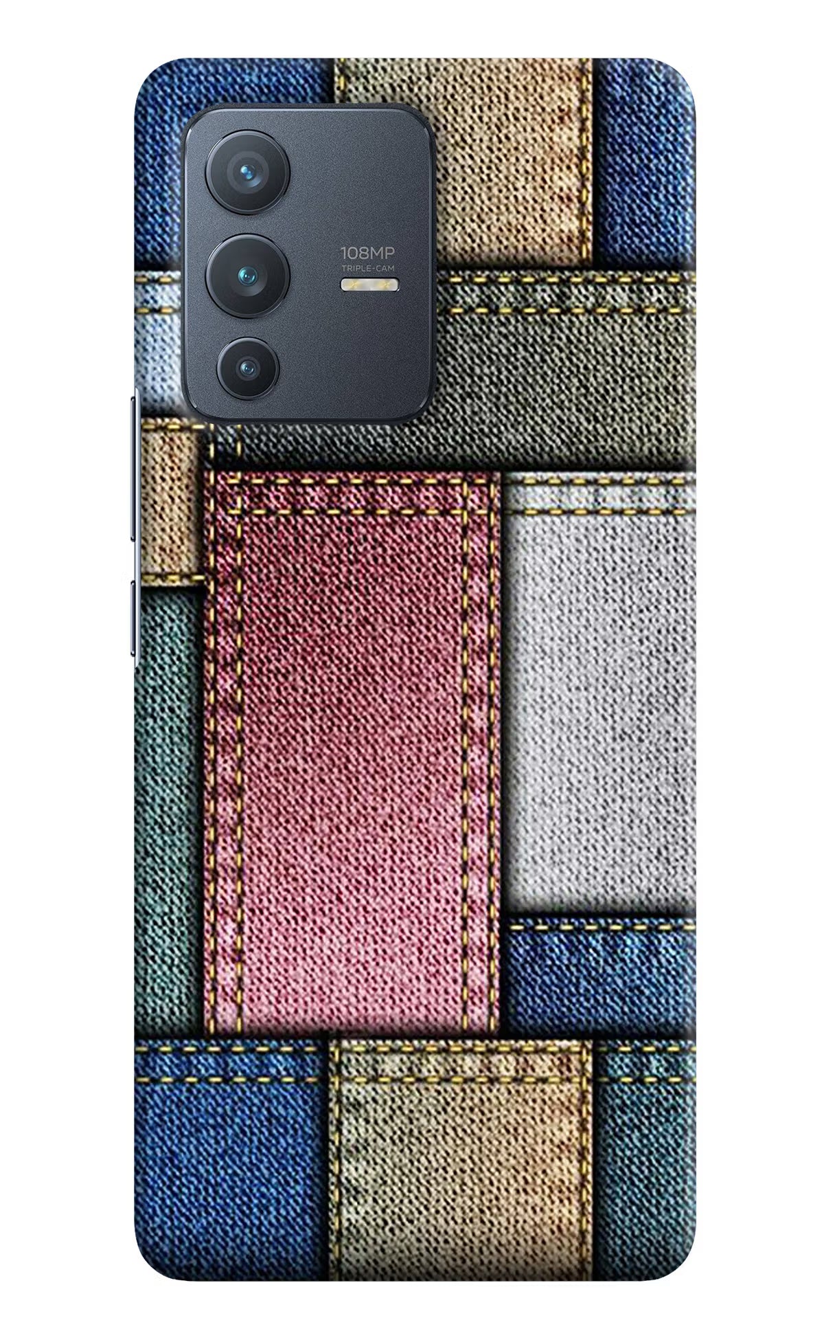 Multicolor Jeans Vivo V23 Pro 5G Hard Case Back Cover by Casekaro