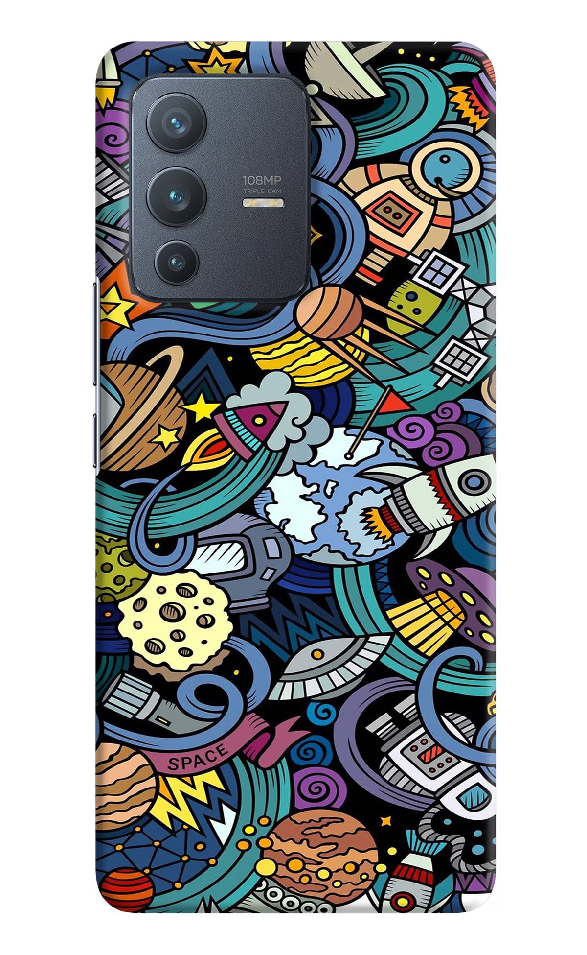 Space Abstract Vivo V23 Pro 5G Hard Case Back Cover by Casekaro