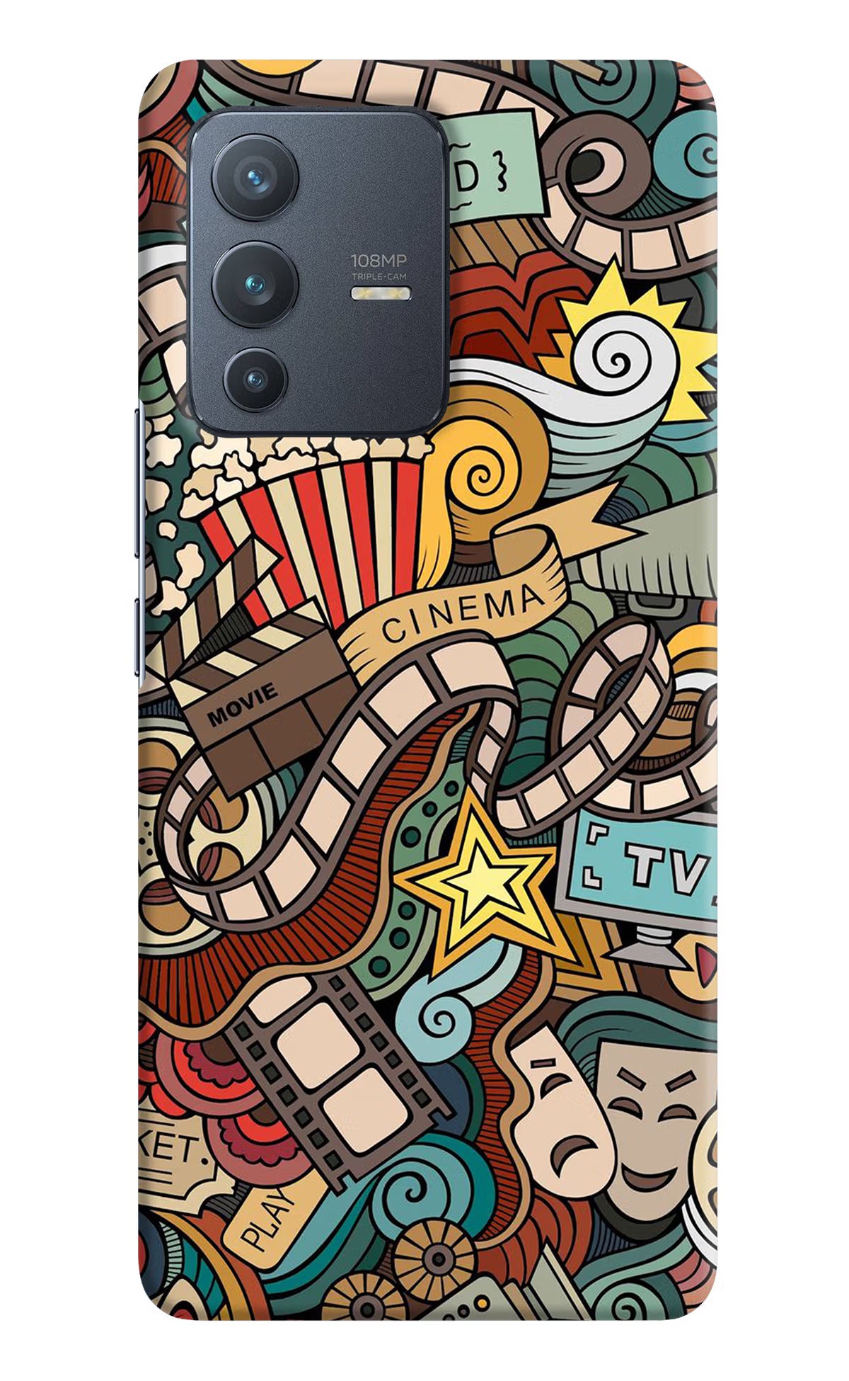 Cinema Abstract Vivo V23 Pro 5G Hard Case Back Cover by Casekaro