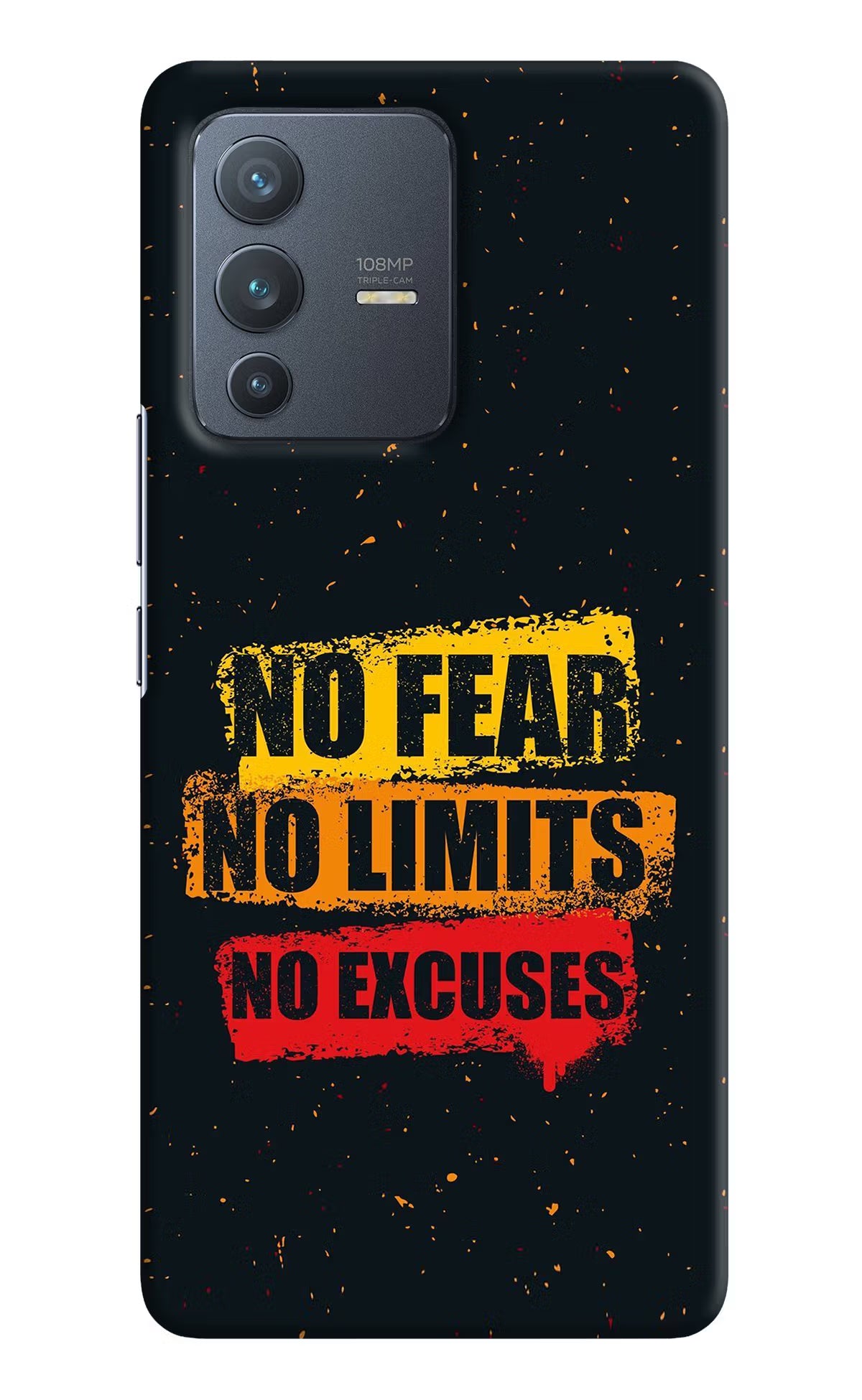 No Fear No Limits No Excuse Vivo V23 Pro 5G Hard Case Back Cover by Casekaro