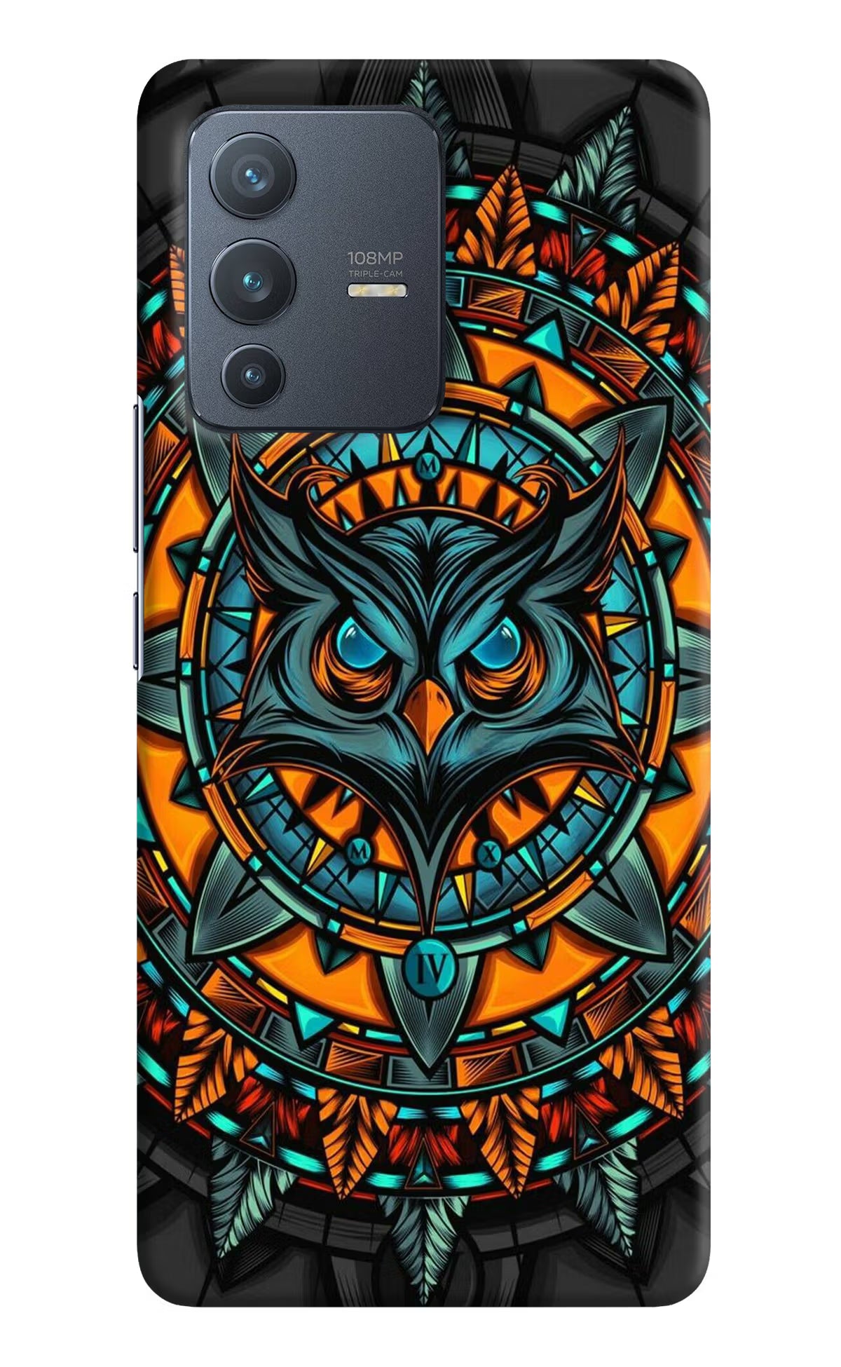 Angry Owl Art Vivo V23 Pro 5G Hard Case Back Cover by Casekaro