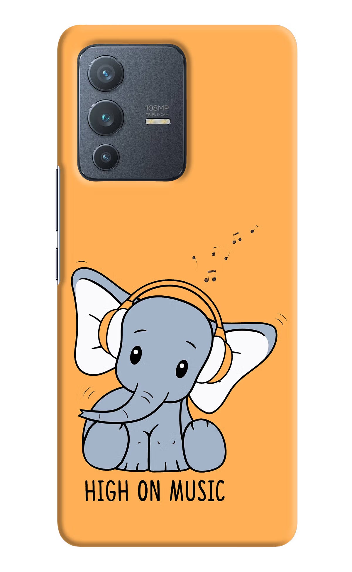 High On Music Vivo V23 Pro 5G Hard Case Back Cover by Casekaro
