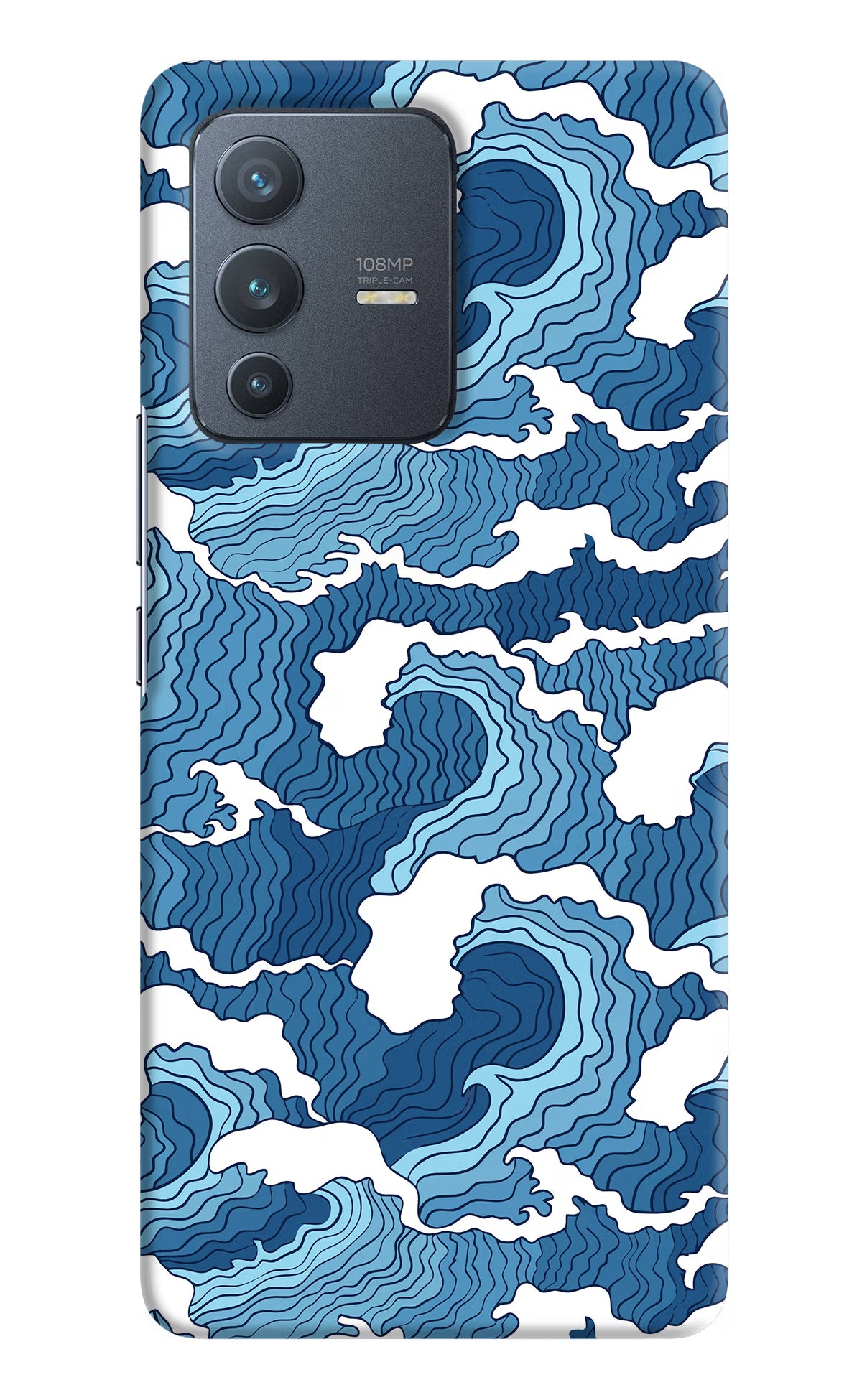 Blue Waves Vivo V23 Pro 5G Hard Case Back Cover by Casekaro